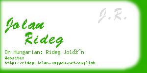 jolan rideg business card